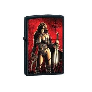 Zippo Kit Rae Woman with Sword Pocket Lighter (Multi, 5 1/2 x 3 1/2 cm 