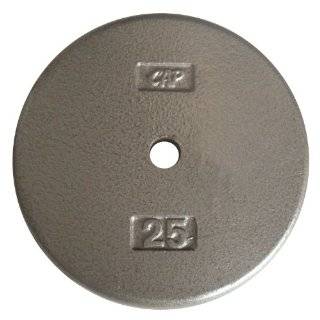 Cap Barbell Free Weights Standard 25 Pounds Plate (Gray)