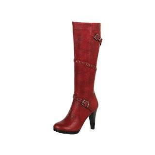  Yoki Sayra Red Women Over the Knee Boots: Shoes