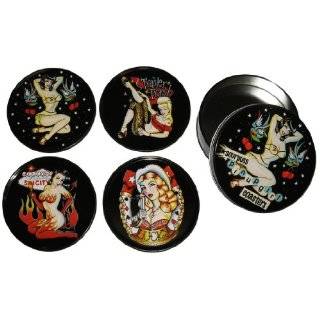 Vandor Bettie Page Coasters, Set of 4:  Kitchen & Dining