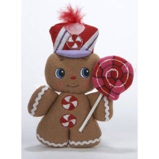   Kisses Jolly Plush Cookie Man with Lollipop Christmas Ornament