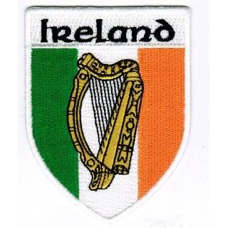 Ireland Shield Patch Irish Harp Flag Embroidered Iron On Emblem