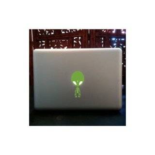 Green Alien Apple Head Macbook Pro Skin Vinyl Decal Sticker
