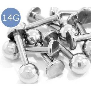  14G 7/16 Surgical Steel Labrets Lip Rings: Jewelry