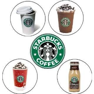 Set of 5 STARBUCKS 1.25 MAGNETS Coffee Lover