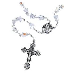  ST FLORIAN CRYSTAL ROSARY CRYSTAL BEAD: Home & Kitchen