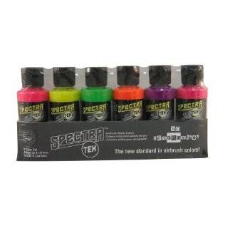   Airbrush Ready Water Based Acrylic Paint, Neon, 2 Ounce Each, Set