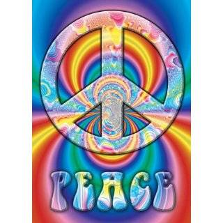 Peace Symbol Psychedelic, Graphic Poster Print, 24 by 36 Inch