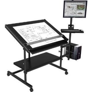 Freedom Drafting Table 72x36   Black Frame, Cherry Surface Freedom 