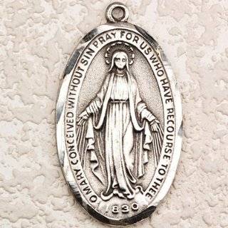   Miraculous Christ Medal Charm Mary Patron Saint Jesus Pendant Hol