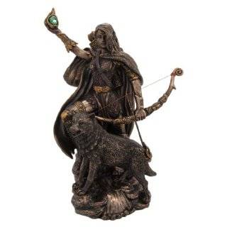Bronzed Finish Norse Goddess Skadi Statue Viking