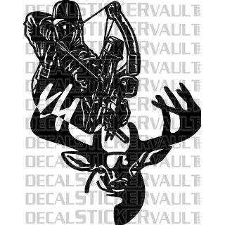   Hunting Deer Decal Sticker Window Decal Hunter Bowhunting Archery
