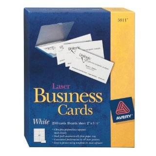 avery laser business cards 2 x 3 5 inches white box of 2500 cards 5911
