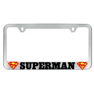  Superman License Plate Frame BLACK Automotive