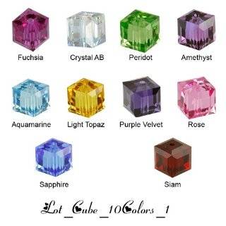  Wholesale Lot 20 Cubes 6mm Swarovski 5601 Crystal Beads 4 