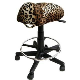  Hair Cutting Saddle Stool With Foot Ring * Black: Health 