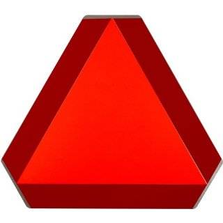   14 Height, Steel, Reflective Orange and Red Slow Moving Vehicle Sign