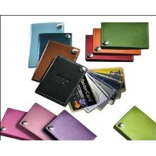Personalized Leather Fan Out Business/Credit Card Holder with Contrast 