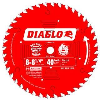   Diablo 8 1/4 Inch 40 Tooth ATB Finishing Saw Blade with 5/8 Inch Arbor