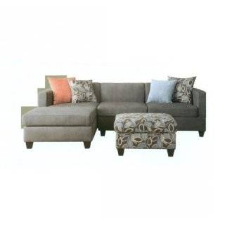  3pc New Modern Dark Grey Microfiber Sectional Sofa Chaise 