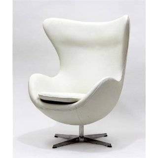 Lexington Modern Arne Jacobson Egg Chair, White Aniline Leather