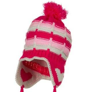    Infant Deer Ear Cover Knit Beanie Hat   Pink W19S20E Clothing