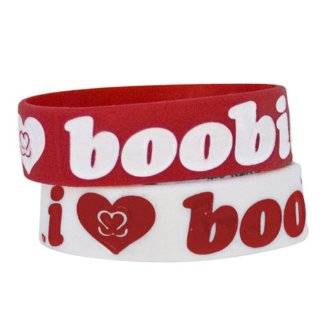  Keep A Breast 1 Inch I Love Boobies Bracelets 6 Pack (1 Of 