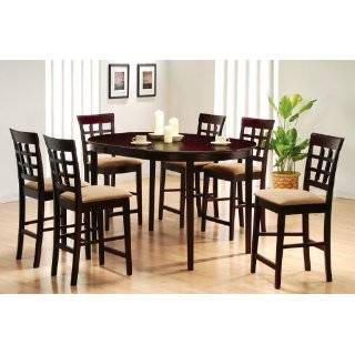  Modern Counter Height 7 Pc Pub Bar Dining Table Set 