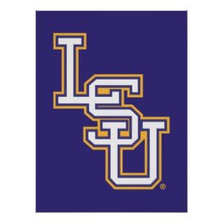 Interlocking LSU Logo 1 Print