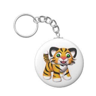3D Cartoon Tiger Cub Keychains