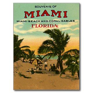 Vintage Miami Beach, Florida, USA   Post Cards