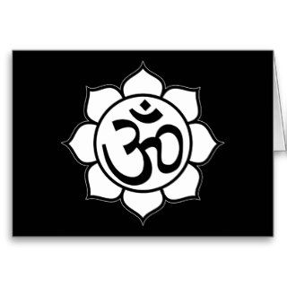Lotus Flower Aum Symbol Cards