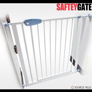 Child Kids Expandable Baby Pet Dog Puppy Safety Gate Door Barrier Fence Metal
