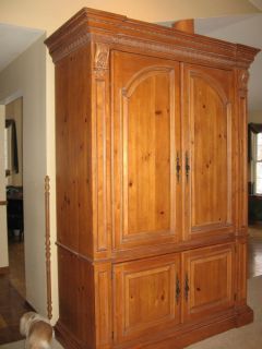 Tuscany Ethan Allen Solid Wood Entertainment Center Possible Armoire Book Case