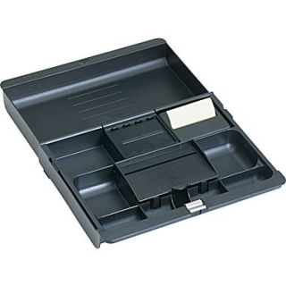 New Black Molded Plastic Under Desk Divided Pencil Drawer Tray on