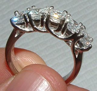 4 5 Carat White Gold Diamond Ring Wedding Band Set New