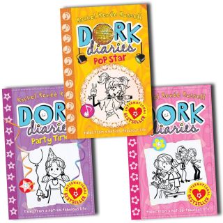 Dork Diaries Series Collection Rachel Renee Russell 3 Books Set Gift Pack New