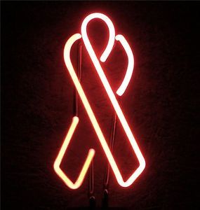 Breast Cancer Pink Ribbon Neon Sign Light Sculpture Wall or Tabletop Mount Decor