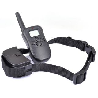 300 Yard LCD 100 Level Shock Vibra Remote Pet Dog Training Collar for 2 Dog
