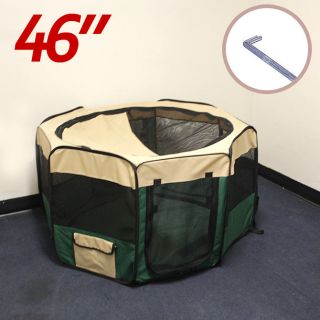 4 COLOR46"Soft Pet Playpen Exercise Puppy Dog Cat Play Pen Kennel Folding Crate