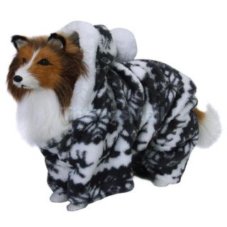 Pet Dog Hoodie Hooded Jumpsuit Coat w Reindeer Snowflake Pattern L 02786