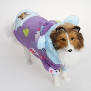 Soft Pet Dog Hoodie Hooded Winter Costume Bear Coat Jacket Clothes Fluffy Warm L