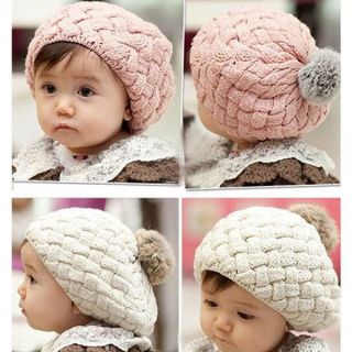 Cute Baby Kids Girls Toddler Winter Warm Knitted Crochet Beanie Hat Cap Lovely