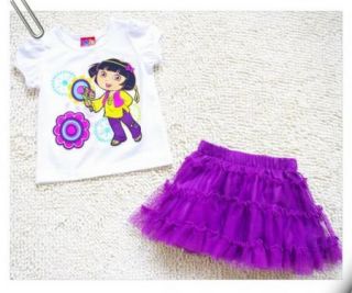Girls Kids Dora SZ1 5Y Costume Summer Dress Tutu Skirt Outfit Clothes Free SHIP