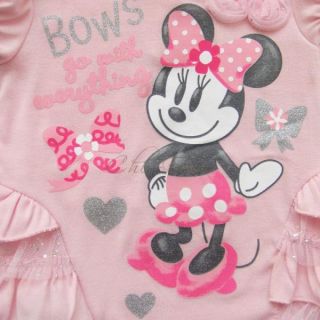 Girl Baby Minnie Mouse Top Dress Pants Leggings Outfits Costume Sz 12 24 Months
