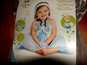 New Disney Princess Cinderella Dress Halloween Costume Baby Girl Size 6 12 M