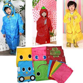 Several Color Cute Boy Girl Baby Kid Children Cartoon Raincoat Rain Coat Cover