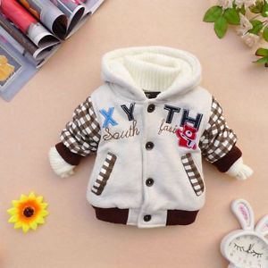 New Baby Boys Kids Clothes Winter Warm Jacket Coat Snowsuit Age 0 3Year K30
