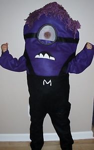 Evil Minion Costume Despicable Me Kids Child Size Homemade 4T Up to 10 New
