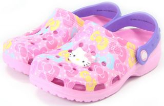 【Free SHIP】Hello Kitty Crocs Sandals★kids Girls Flip Flops Pool Beach Shoes Pink
